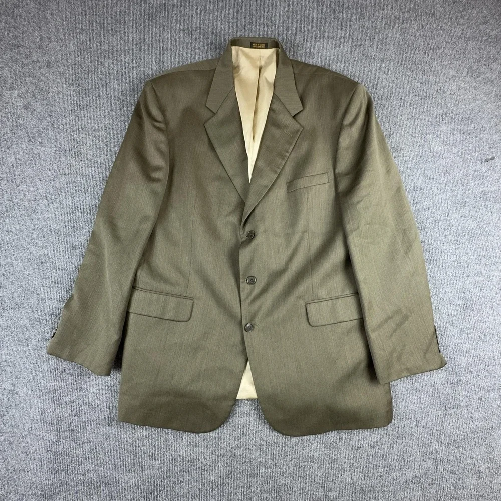 Oscar De La Renta Blazer Sport Coat Mens‎ 42 Green Athletic Fit 3 Button